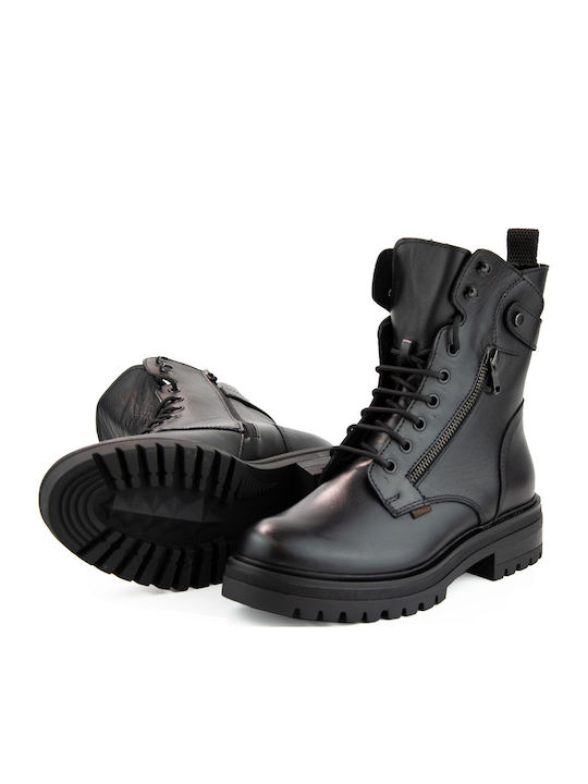 Leather Women's Ankle Boots Black