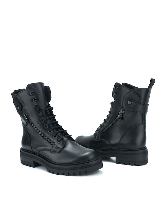 Leather Women's Ankle Boots Black