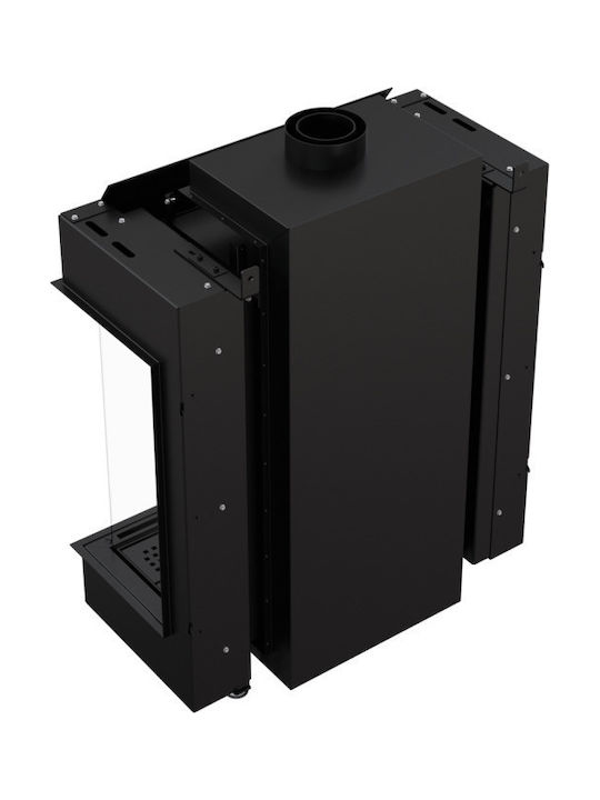 Kratki Leo LP 76 62 G31 37 MBAR Ενεργειακό Τζάκι Ξύλου 5.1kW Τρίπλευρο με Σταθερή Πόρτα