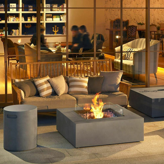 Ecosmart Fire Base 40 Επιδαπέδιο Τζάκι Βιοαιθανόλης Εσωτερικού / Εξωτερικού Χώρου Natural 100x100x33.9cm
