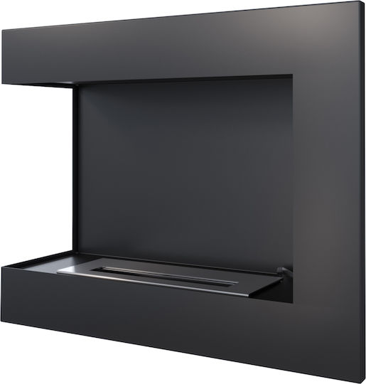 Kratki Delta L 600 Tuv Indoor Wall Mounted Bioethanol Fireplace Black 60x28x48cm