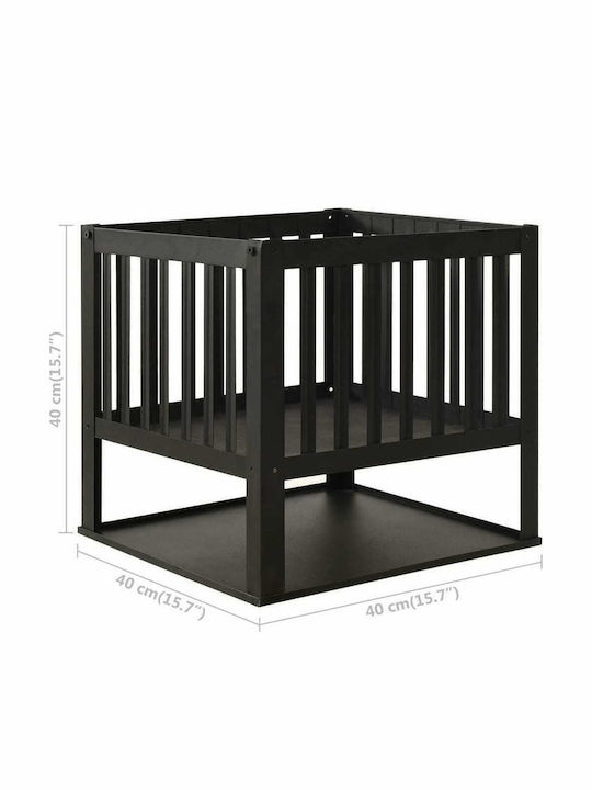 vidaXL Firepit Black 40x40x40cm