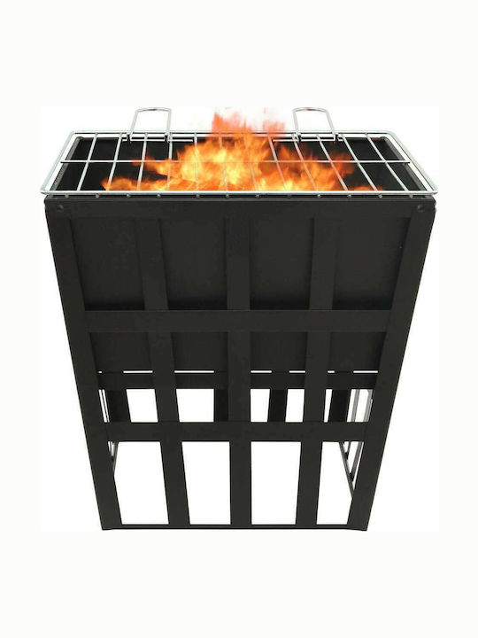vidaXL Firepit Black 34x34x48cm