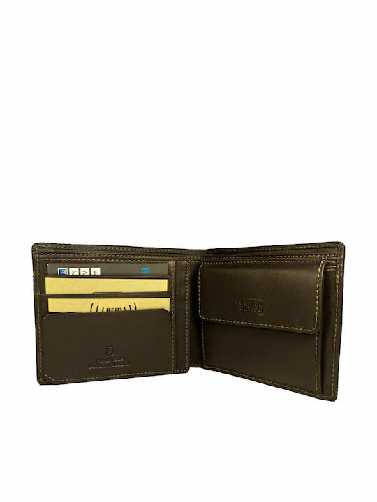 Vegas Leather Men's Wallet Classic Brown