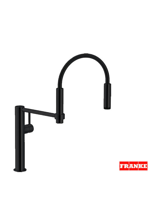 Franke Pescara Semi Pro 360 Groß Küchenarmatur Zähler mit Dusche Schwarz