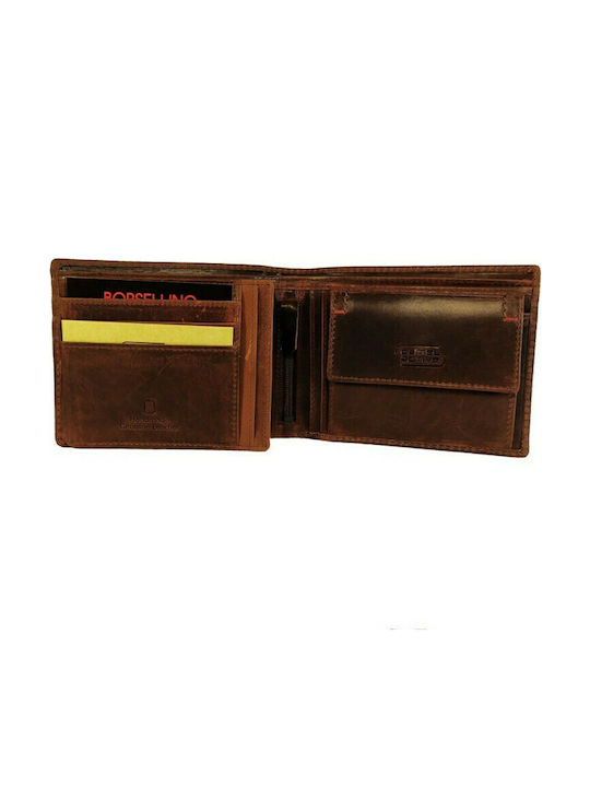 Salamanca Leather Men's Wallet Classic Tabac Brown