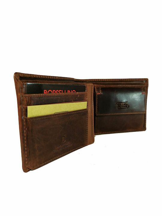 Salamanca Leather Men's Wallet Classic Tabac Brown