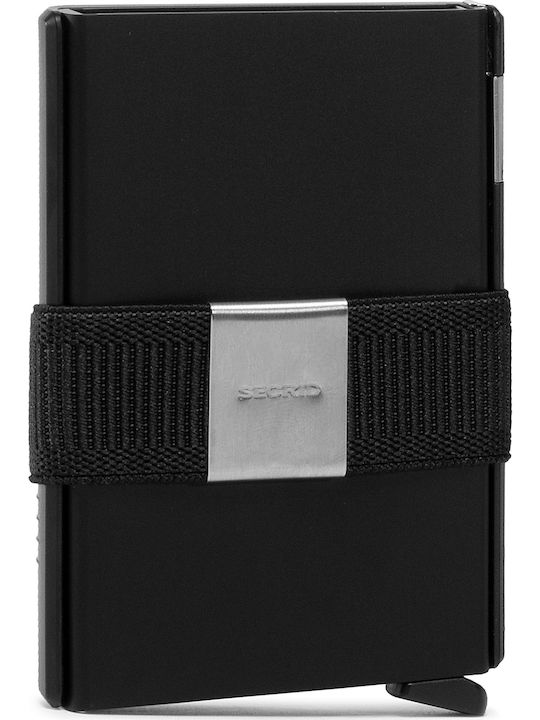 Cardslide Men's Wallet Cards with RFID and Slide Mechanism Black