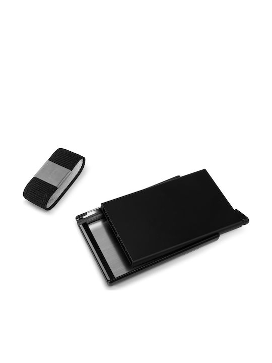 Cardslide Men's Wallet Cards with RFID and Slide Mechanism Black