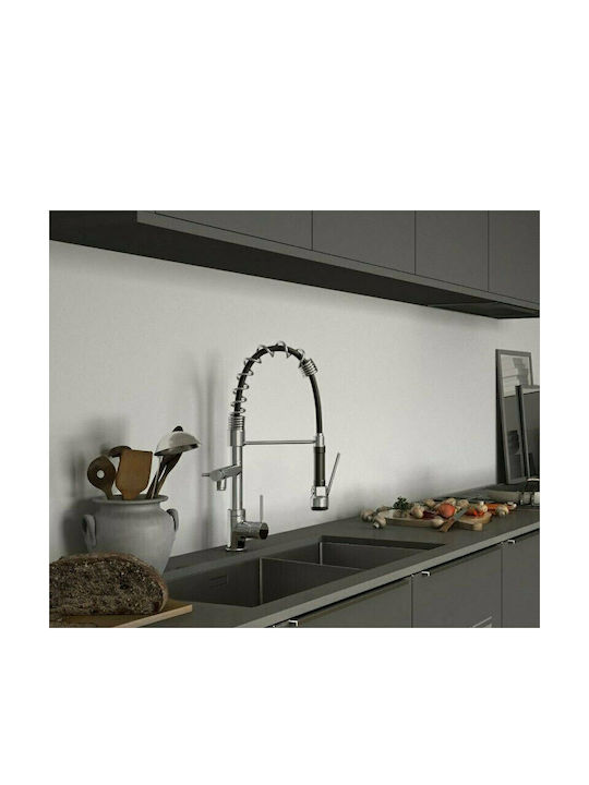 Ferro F Master Groß Küchenarmatur Zähler mit Dusche Silber