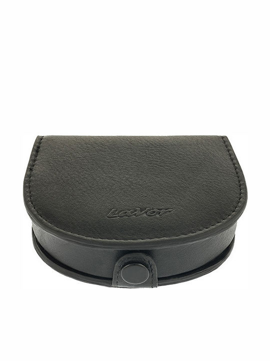 Leather Men's Coin Wallet with RFID Black