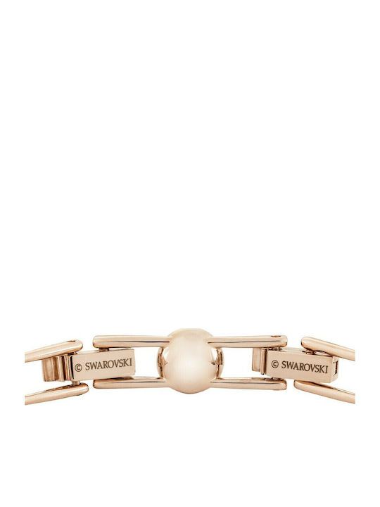 Swarovski Angelic Medium Γυναικείο Βραχιόλι Ροζέτα από Ατσάλι Επιχρυσωμένο 17cm