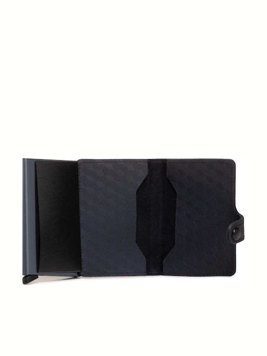 Miniwallet Optical Portofel bărbătesc Carduri cu mecanism Slide Negru