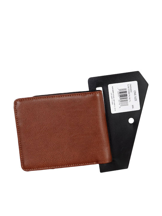 Slim Stone Large Men's Wallet Classic Tabac Brown
