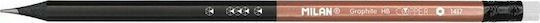 Milan Copper 0714148 Μολύβι HB με Γόμα (Διάφορα Χρώματα)