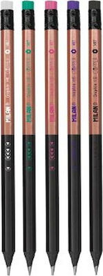 Milan Copper 0714148 Pencil HB with Eraser (Μiscellaneous colours)