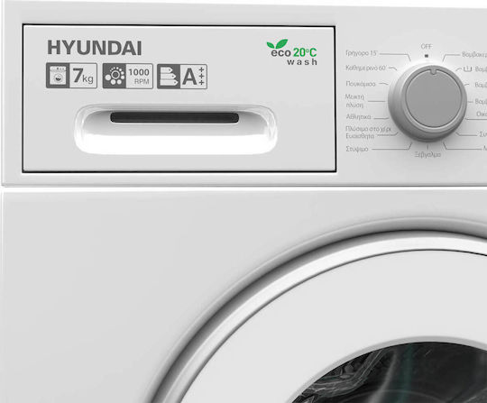 Hyundai Πλυντήριο Ρούχων 7kg 1000 Στροφών