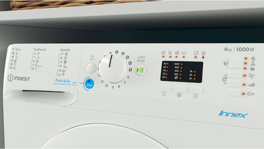 Indesit BWSA 61051 W EU N Πλυντήριο Ρούχων 6kg 1000 Στροφών F161672