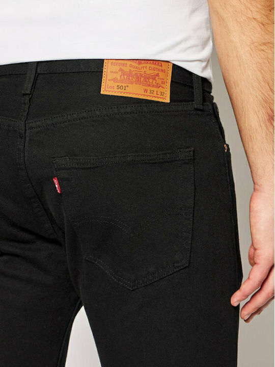 501 Men's Jeans Pants with Regular Straight Fit Black