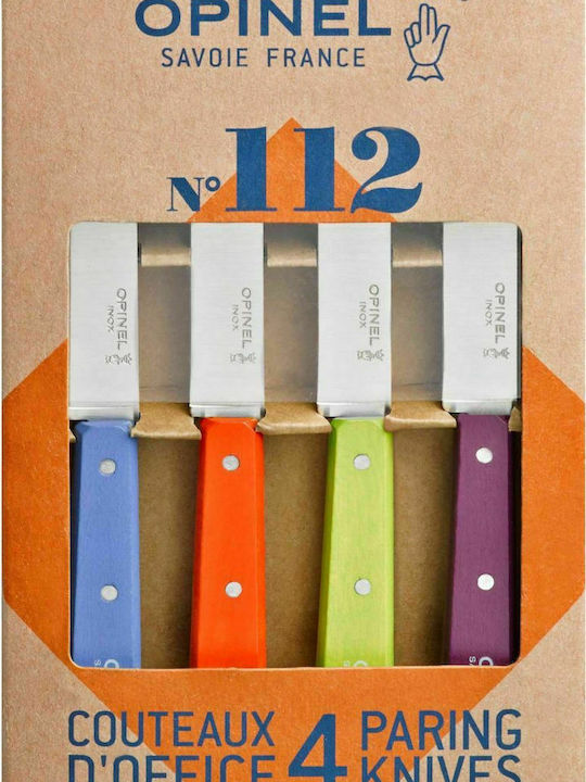 Opinel N° 112 Sweet-Pop Μαχαίρια Γενικής Χρήσης από Ανοξείδωτο Ατσάλι 4τμχ