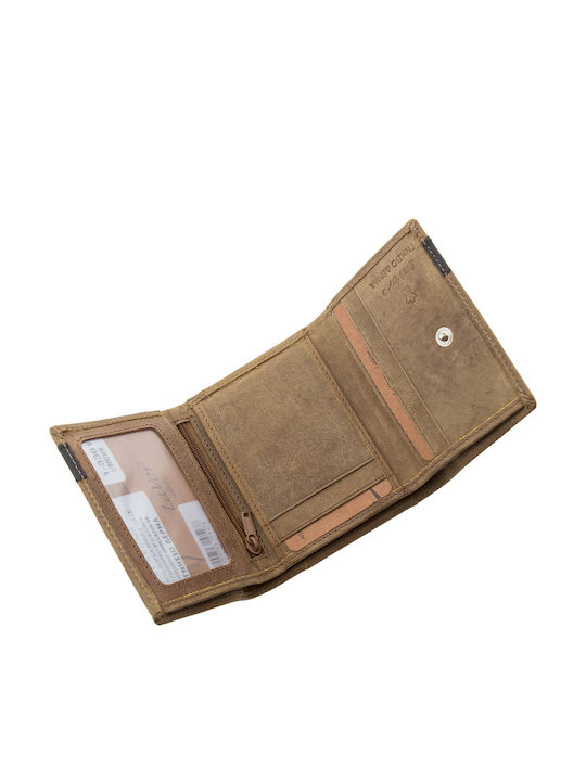 Leather Men's Wallet Classic with RFID Coffee Open