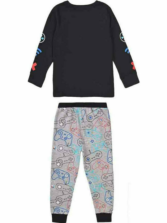 Minoti Set Top & Bottom Kids Winter Pyjamas Blue