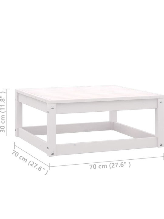 Drei-Sitzer Outdoor-Sofa Hölzernes mit Kissen 70x70x67cm