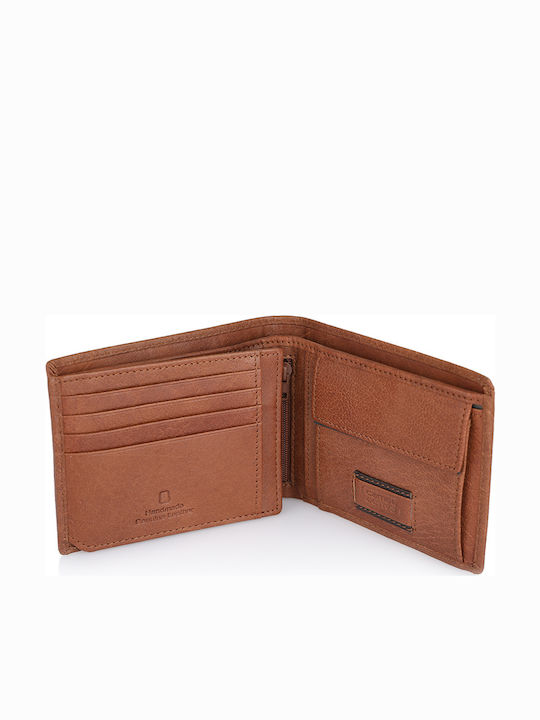 Panama Leather Men's Wallet Classic Tabac Brown