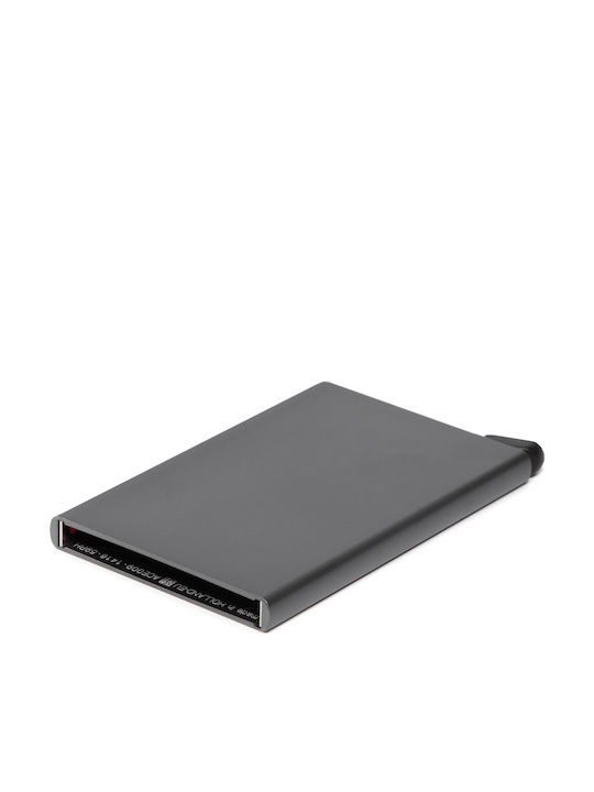 Cardprotector Titanium Men's Wallet Cards with RFID and Slide Mechanism Gray