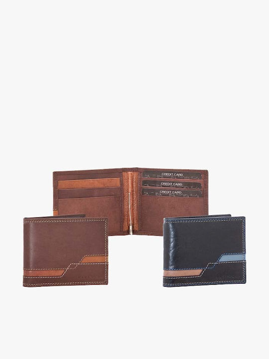 Кожен Мъжки Портфейл С RFID Кафяв