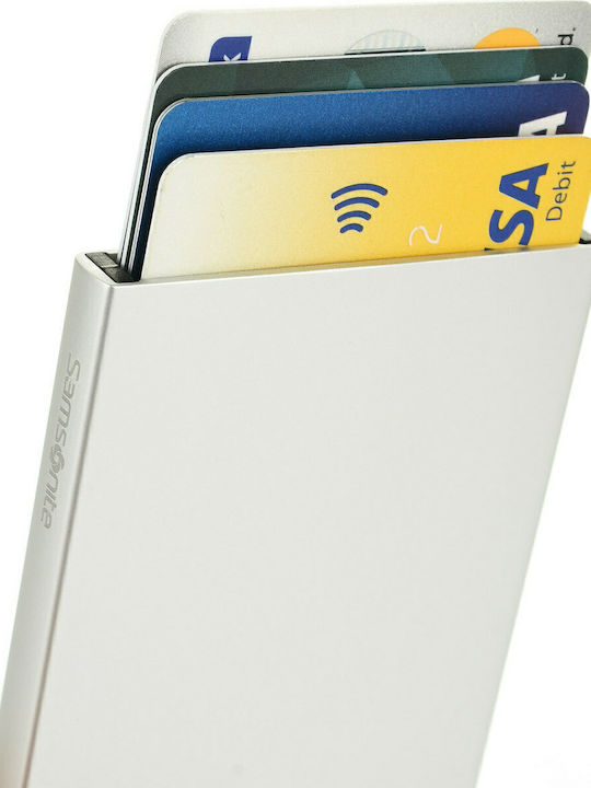 Alu Fit Men's Wallet Cards with Slide Mechanism Silver