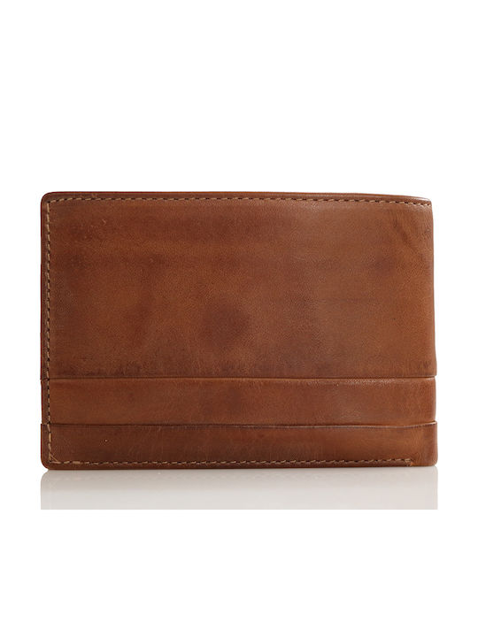Leather Men's Wallet Classic Tabac Brown