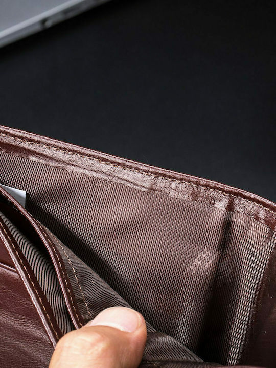 Δερμάτινο Ανδρικό Πορτοφόλι με RFID Καφέ