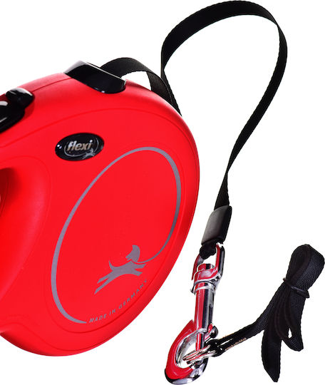 Flexi Foldable Dog Leash/Lead Strap 8m to 50kg (Red) in Red color 8m up to 50kg