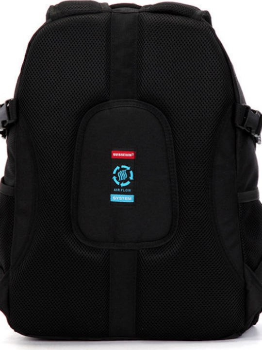 Suissewin Backpack Αδιάβροχο Μαύρο