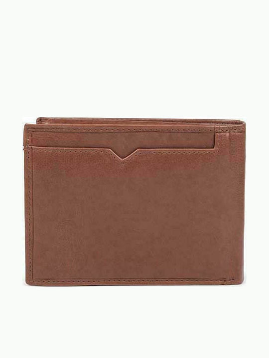 AN Leather Men's Wallet Classic Tabac Brown
