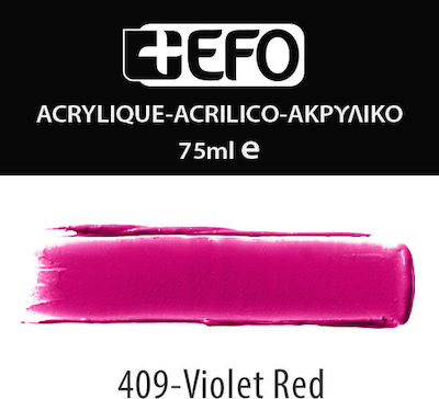 +Efo Acrylic Set Culori Acrilice Pictură în culoarea Fuchsia 409 Roșu Violet 75ml 1buc 388409