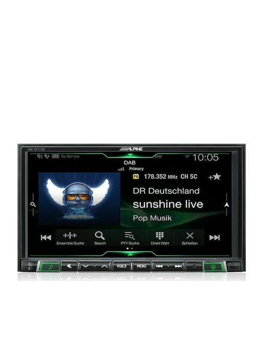 Alpine Ηχοσύστημα Αυτοκινήτου 2DIN (Bluetooth/USB/AUX) με Οθόνη Αφής 7"