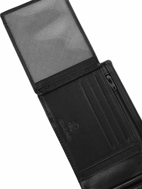 Кожен Мъжки Портфейл с RFID Черен