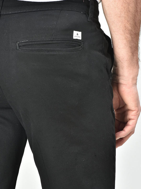 Marco Trousers Chino Elastic in Slim Fit Black