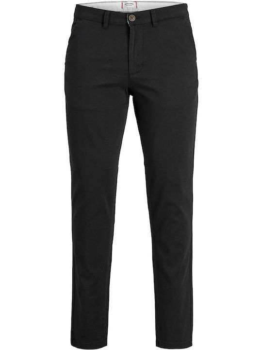 Marco Trousers Chino Elastic in Slim Fit Black