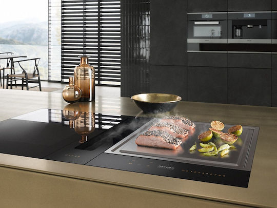 Miele Induction Cooktop Autonomous with Child Lock Function 37.8x52εκ. Silver