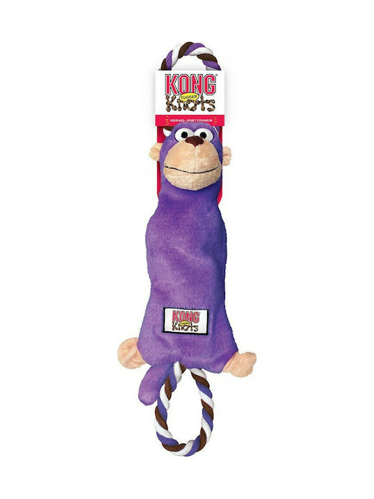 Kong Tuggerknots Cuddly Dog Toy With Sound Small Medium 37cm Purple 1 Piece