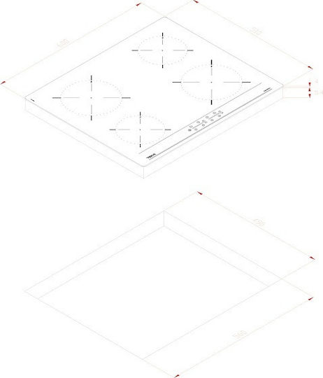 Teka Induction Cooktop Autonomous with Child Lock Function 60x51εκ.