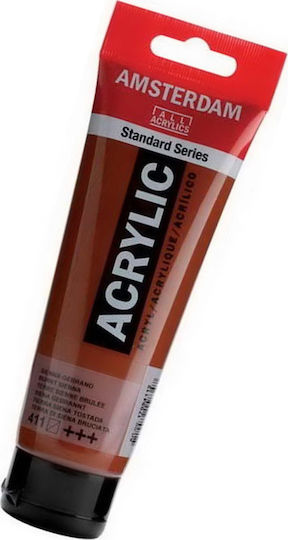 Royal Talens Amsterdam All Acrylics Standard Acrylic Paint Set Burnt Sienna 411 120ml 1pcs