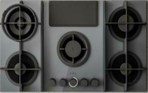Elica Nikolatesla Flame GR/A/88 Gas Cooktop Autonomous with Hood 88x51εκ. Gray