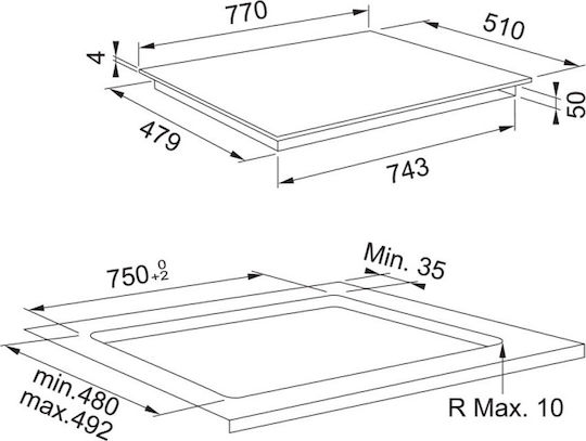Franke Maris FMA 804 I F BK Επαγωγική Εστία Αυτόνομη 77x51εκ.