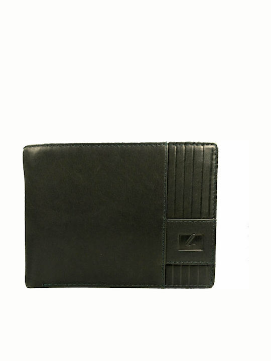 Leather Men's Wallet Classic with RFID Blue