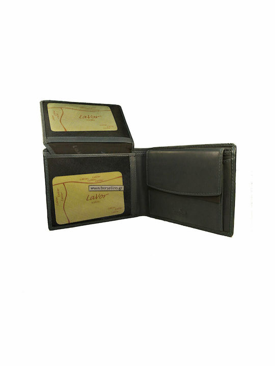 Leather Men's Wallet Classic with RFID Blue