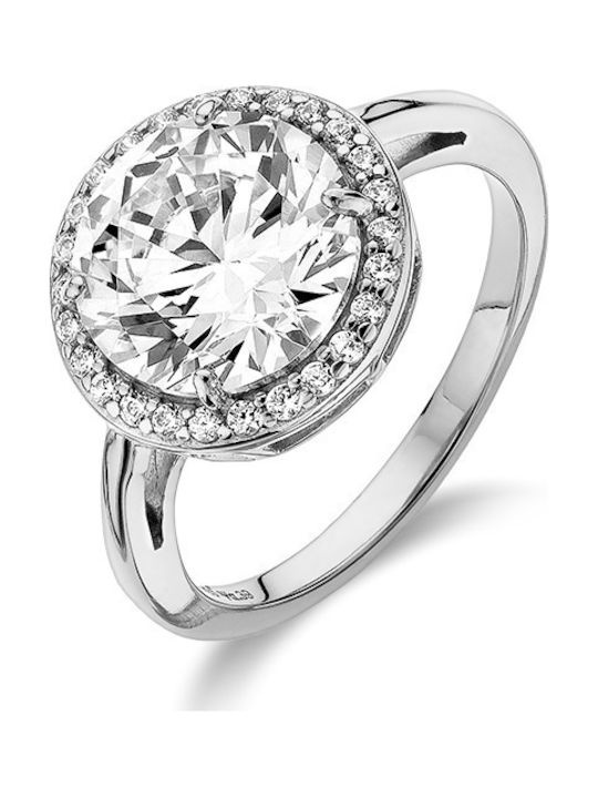 Vogue Women's Ring with Zircon from Silver